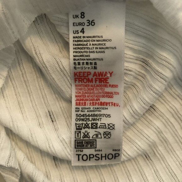 TopShop Crop Top Shirt Fitted Stretch Short Sleeve Casual NWT - Picture 7 of 10